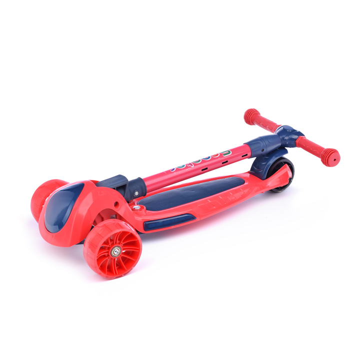 Самокат U038242Y 3-х кол., красный, светящиеся колёса, PU, ABEC 7, в коробке