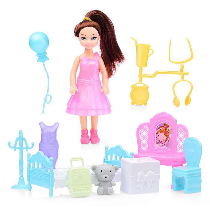 Фото к товару Кукла RZ388-27 с аксессуарами, в пакете Кукла RZ388-27 с аксессуарами, в пакете