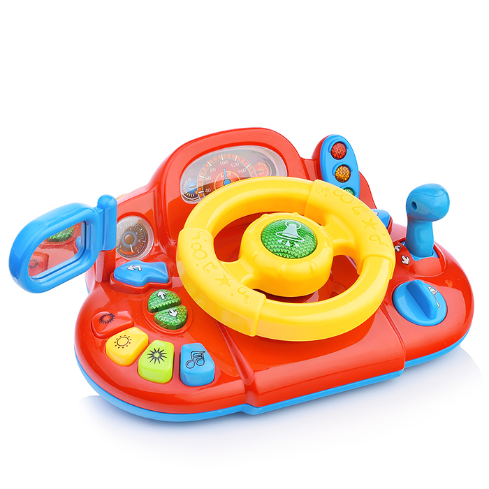 Руль 7317 "Я тоже рулю" на батарейках, в коробке