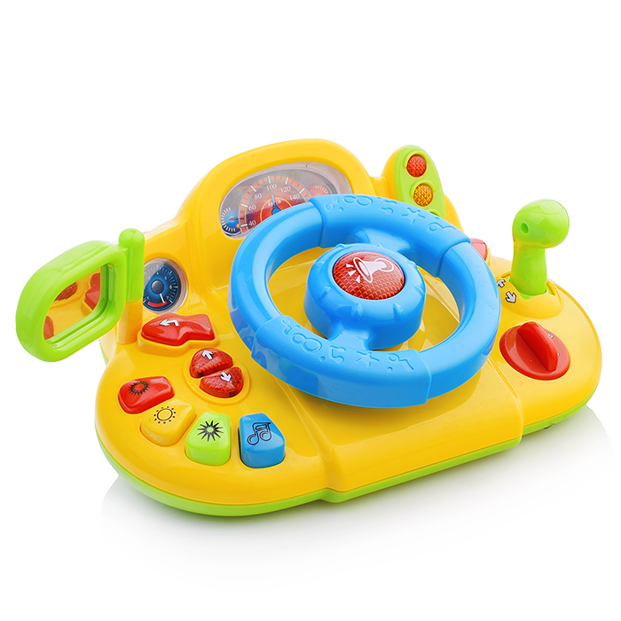 Руль 7317 "Я тоже рулю" на батарейках, в коробке