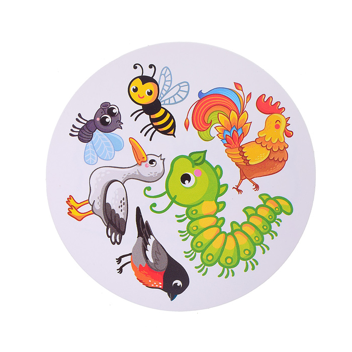 Настольная игра "Дубль детский  2 в 1 "Удивительные животные + Птицы и насекомые" 