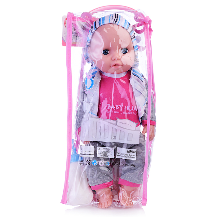 Пупс QH14-70 с аксессуарами, в сумке