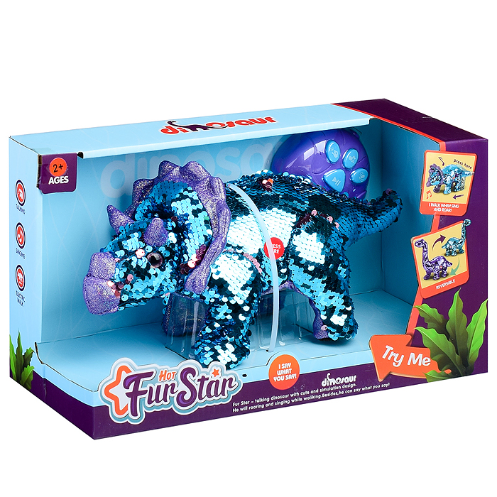 Динозавр мягкий T863 р/у, 27MHz в коробке