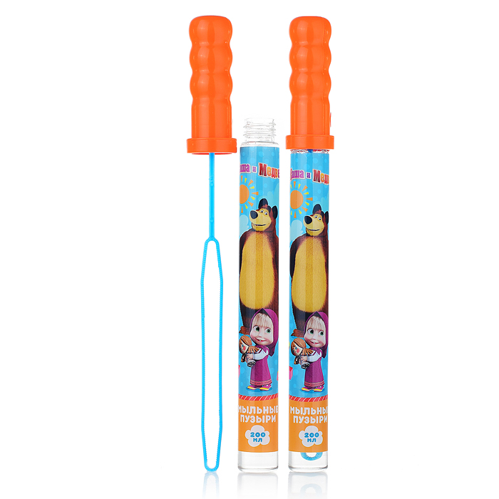 Фото к товару Мыльные пузыри "Маша и Медведь" колба в термоплёнке 200 мл. Мыльные пузыри "Маша и Медведь" колба в термоплёнке 200 мл.