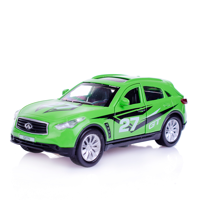 Машина металл свет-звук "Infiniti QX70 Спорт" 12см, открываются двери, инерц. 
