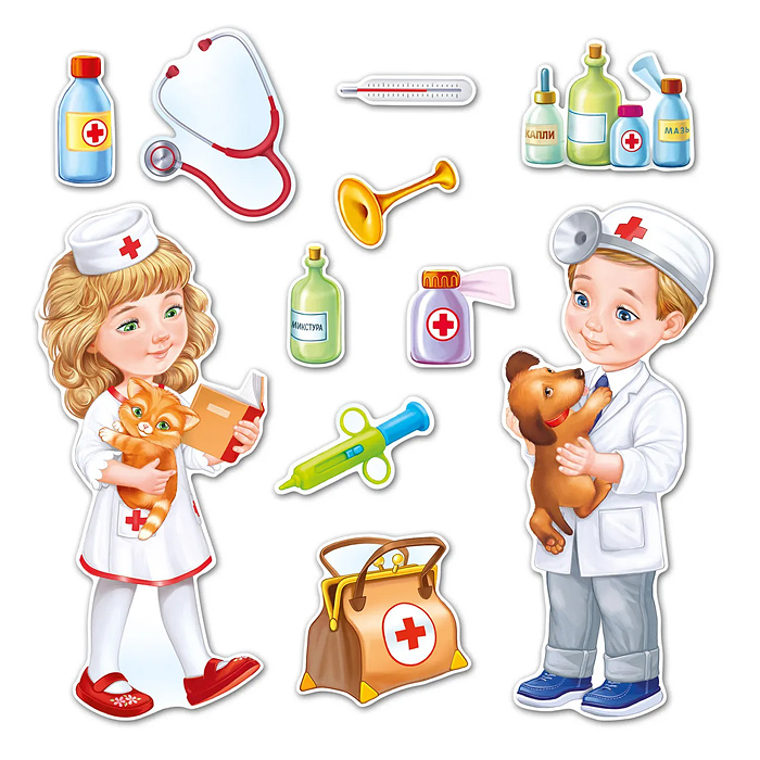 Фото к товару Оформительский набор на двустороннем скотче "У ДОКТОРА" Оформительский набор на двустороннем скотче "У ДОКТОРА"