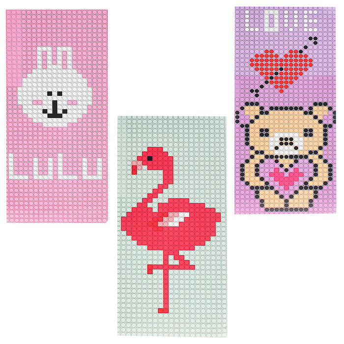 Пенал с двумя отделениями Cross, 20,7*8,7см, жесткий пластик, кодовый замок, мозаика, ассорти 8 диза