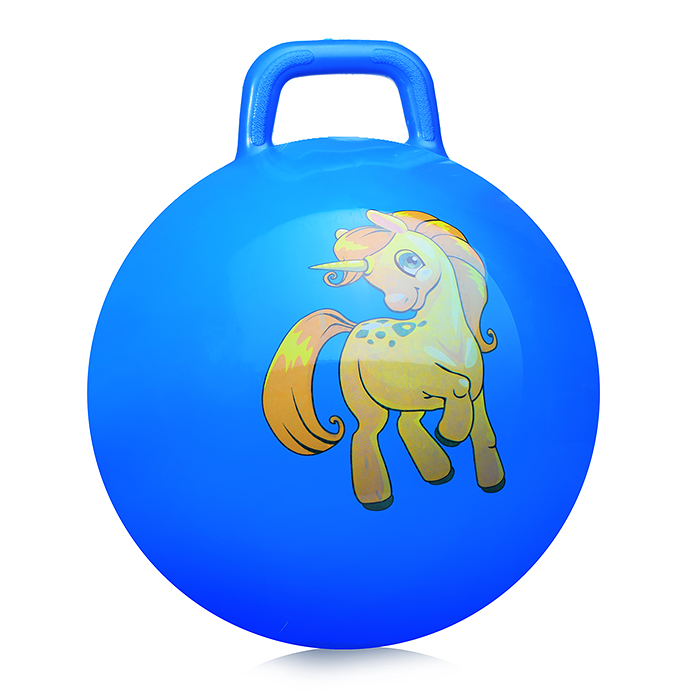 Мяч с ручкой 45см 00-0652 "Единорог" (цвет в ассортименте)