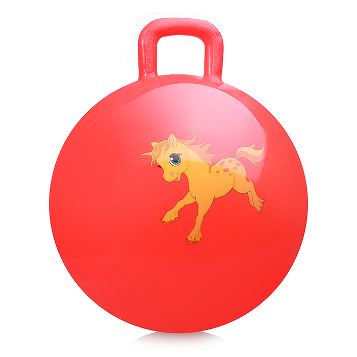 Мяч с ручкой 45см 00-0652 "Единорог" (цвет в ассортименте)