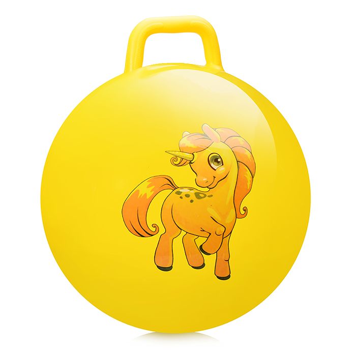 Мяч с ручкой 45см 00-0652 "Единорог" (цвет в ассортименте)