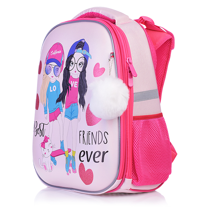 Рюкзак каркасный "Спортсменки" формованный из полимеров, материал: нейлон, полиэстер