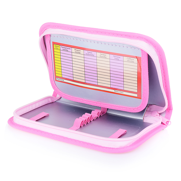 Пенал односекционный большой с откидной планкой печать на ткани "Очаровательная принцесса"