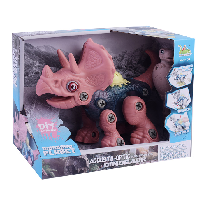 Фото к товару Конструктор RS017B "Трицератопс" с отверткой (свет/звук), в коробке Конструктор RS017B "Трицератопс" с отверткой (свет/звук), в коробке