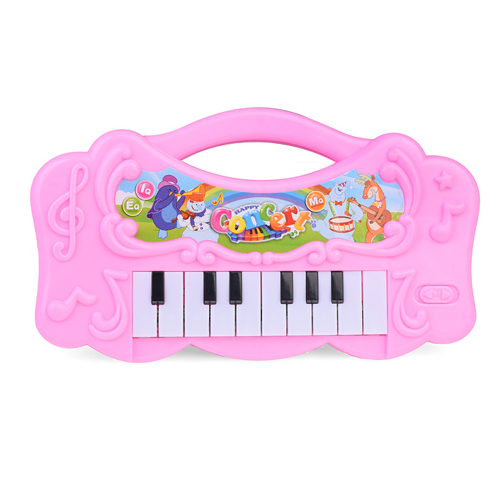 Пианино 856-9 "Веселые зверята" на батарейках, в коробке