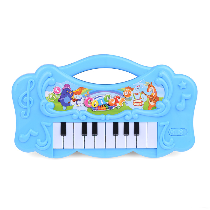 Пианино 856-9 "Веселые зверята" на батарейках, в коробке