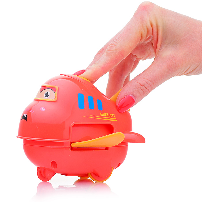 Заводная игрушка "Цветной самолетик" HY-602 в коробке, в ассортименте