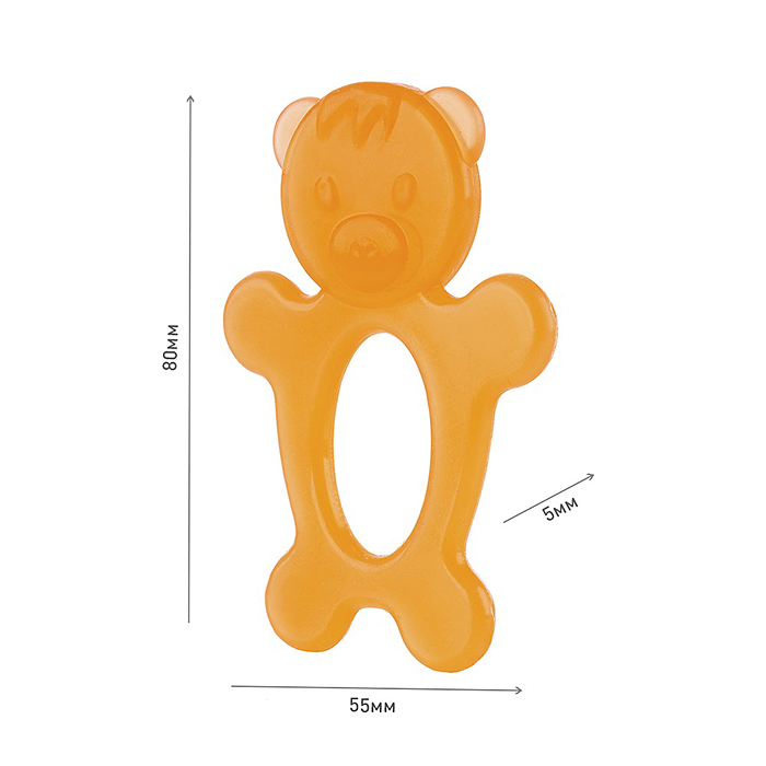 Массажер силиконовый для десен (прорезыватель зубной) "Мишка" 