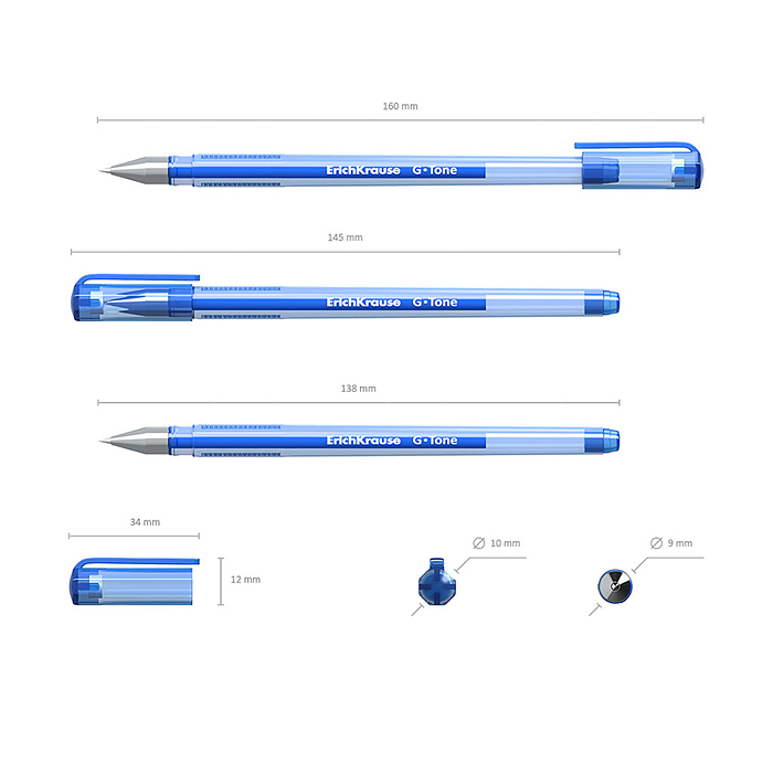 Ручка гелевая G-TONE, цвет чернил синий