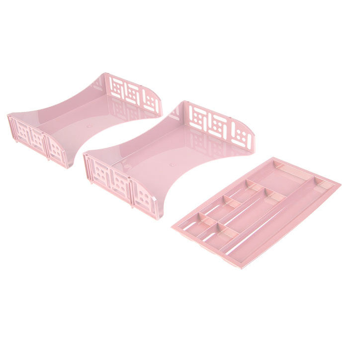 Набор FIELD из 2-х горизонт.лотков и органайзера розовый Paris 