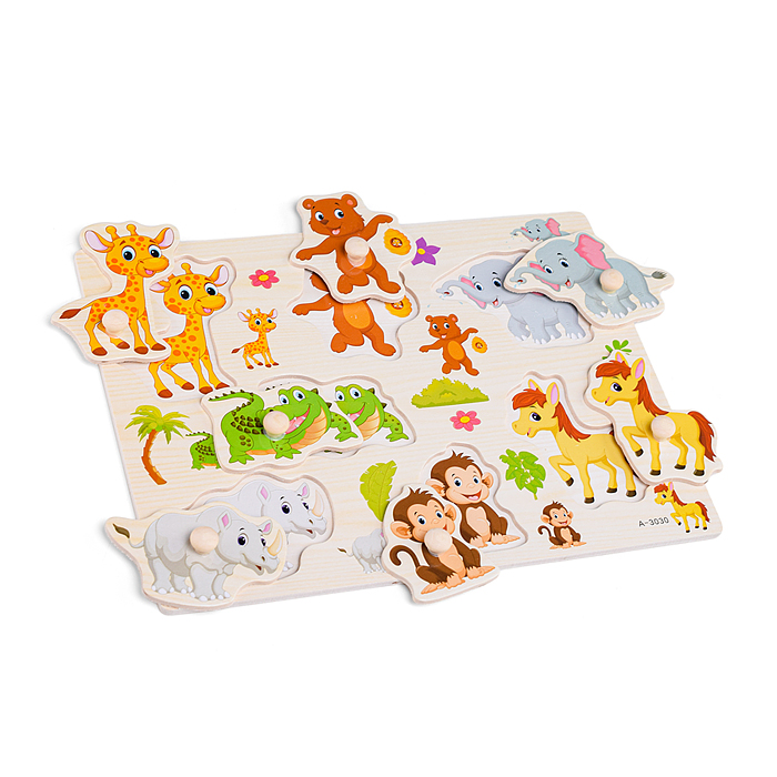 Пазл-вкладыш D0061 "Животный мир"