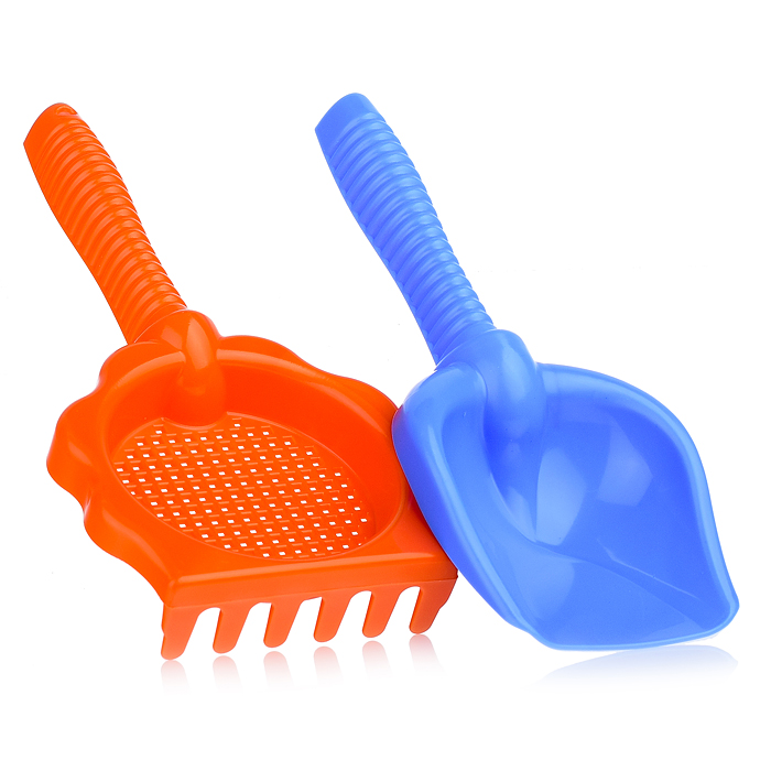 Песочный набор 3пр.(ведро большое, грабли-ситечко 25 см, совок 26 см)