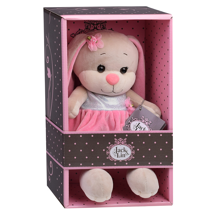 Фото к товару Зайка Лин в серебристо-розовом платье, 20 см, в коробке Зайка Лин в серебристо-розовом платье, 20 см, в коробке