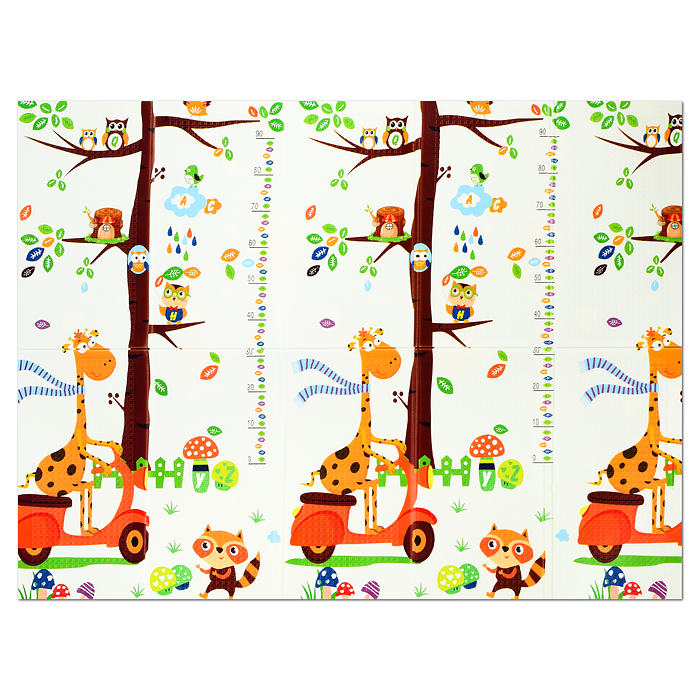 Коврик развивающий 00-1468 "Ростомер с совами" (150*200*0.6 см.)