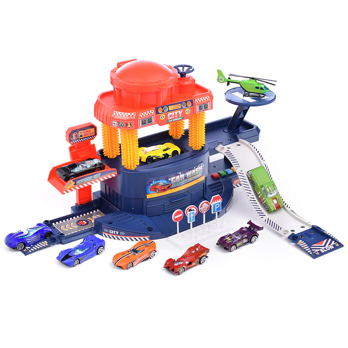 Фото к товару Парковка-Автомойка 660-S16 "Дорожные знаки" в коробке Парковка-Автомойка 660-S16 "Дорожные знаки" в коробке