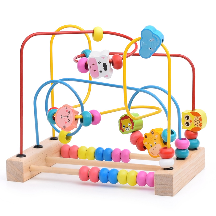 Игра Лабиринт D1236-3 "Зверюшки", со счетами, в пакете