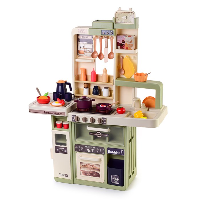 Игровой набор кухня 889-241 "Давай играть" (свет, звук, пар) 75 предметов, в коробке