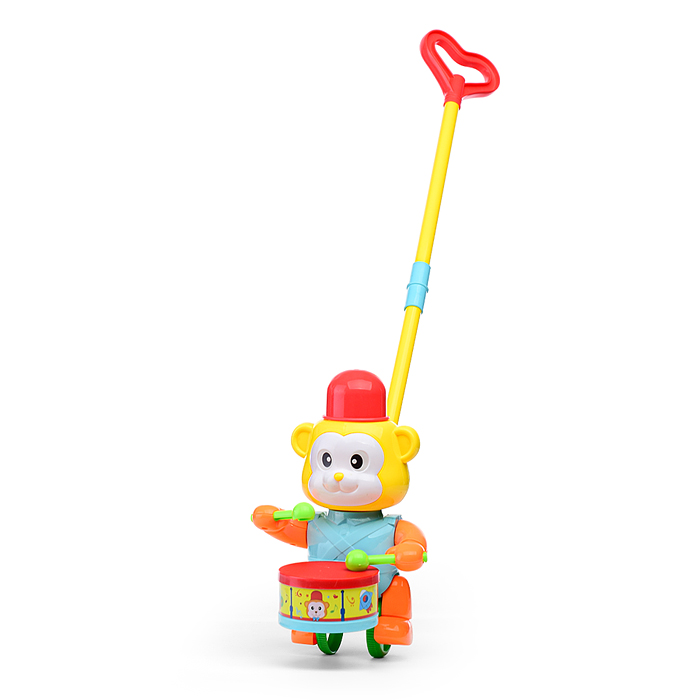 Каталка A0353 "Обезьянка барабанщик" в сетке