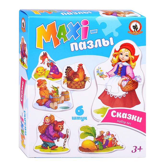 MAXI-пазлы "Сказки (набор № 1)" в кор.