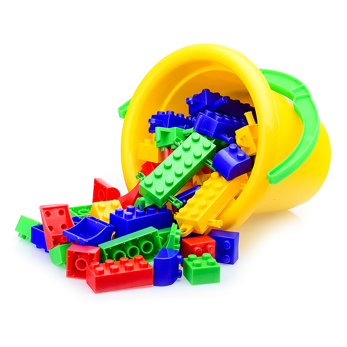 Конструктор "Радуга" в ведерке 90 дет. 