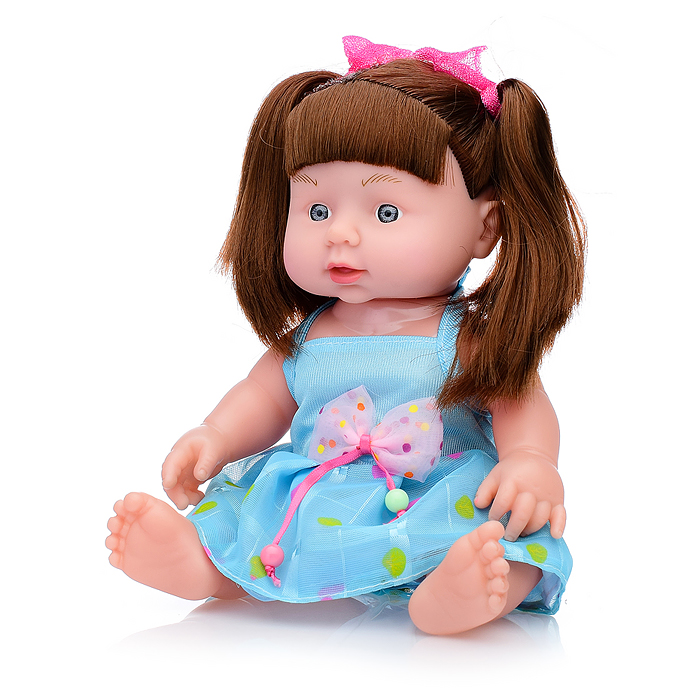 Кукла 205-Q "Радочка" в ярком платье, на батарейках, в ассортименте, в пакете