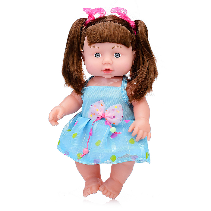 Кукла 205-Q "Радочка" в ярком платье, на батарейках, в ассортименте, в пакете