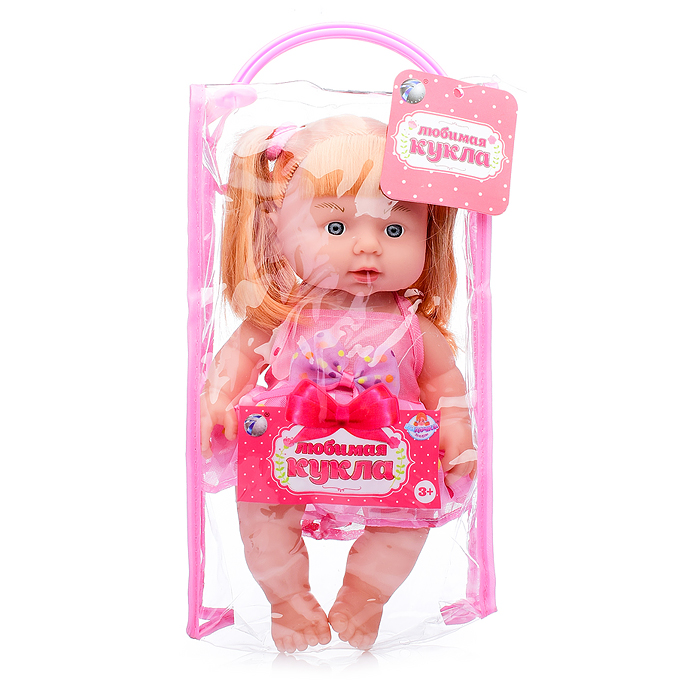 Кукла 205-Q "Радочка" в ярком платье, на батарейках, в ассортименте, в пакете