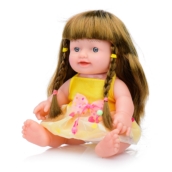 Кукла 205-Q "Радочка" в ярком платье, на батарейках, в ассортименте, в пакете