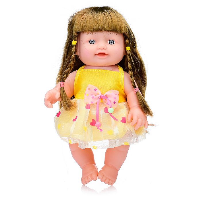 Кукла 205-Q "Радочка" в ярком платье, на батарейках, в ассортименте, в пакете