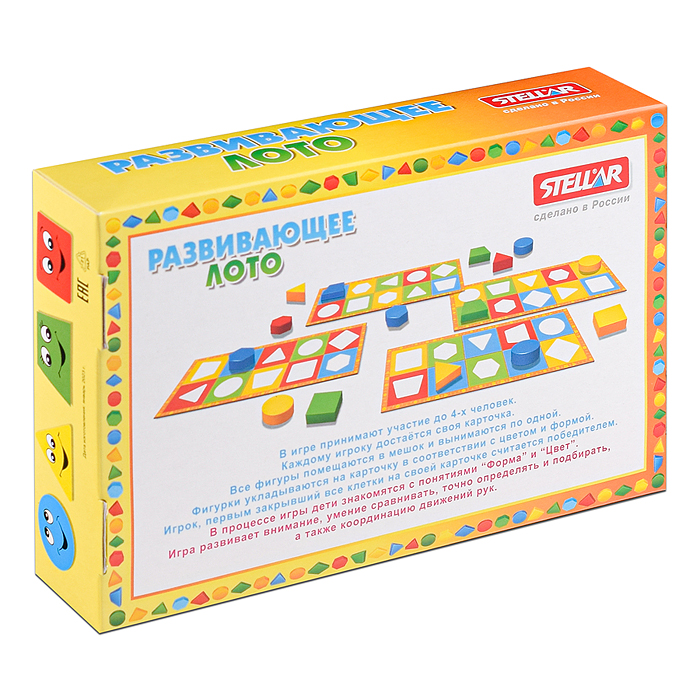 Фото к товару Лото развивающее (цветные фигурки) Лото развивающее (цветные фигурки)