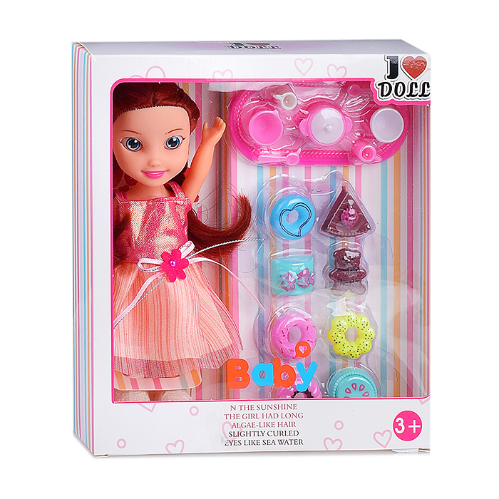 Фото к товару Кукла Алина XH2023A (с чайным набором) в в коробке Кукла Алина XH2023A (с чайным набором) в в коробке