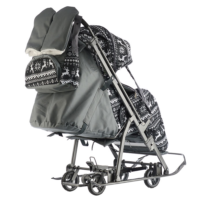 Фото к товару Санки-коляска Кидс 3-1 (олени на черном) Санки-коляска Кидс 3-1 (олени на черном)