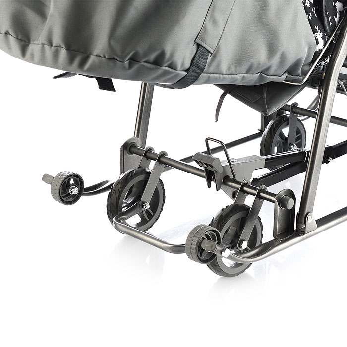 Фото к товару Санки-коляска Кидс 3-1 (олени на черном) Санки-коляска Кидс 3-1 (олени на черном)