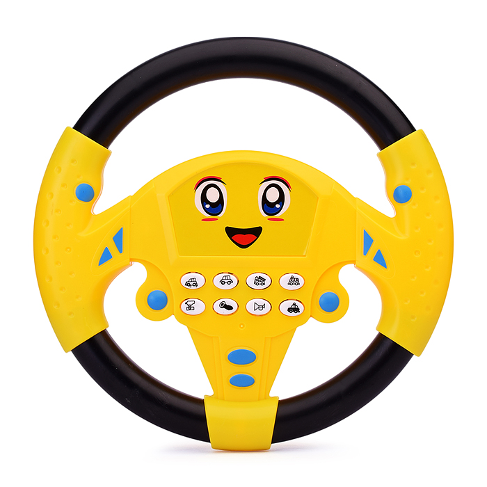 Фото к товару Руль 3260B-P "Смайл" музыкальный, в пакете Руль 3260B-P "Смайл" музыкальный, в пакете