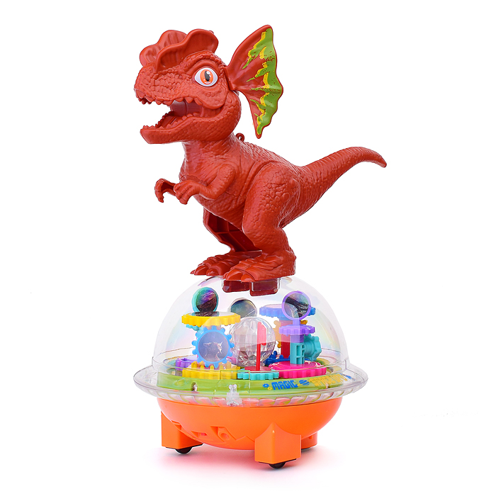 Интерактивная игрушка ZR181-7 "Летающая тарелка с Динозавриком" в коробке