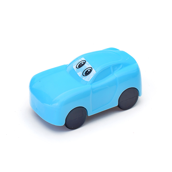 Точилка для карандашей "Машинка" 1 отверстие, с контейнером, пластмассовая в форме машинки,