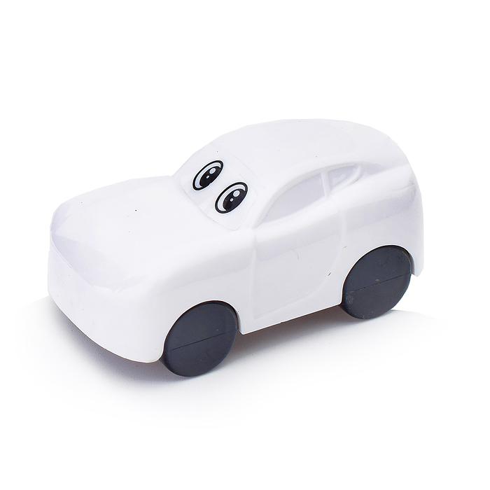 Точилка для карандашей "Машинка" 1 отверстие, с контейнером, пластмассовая в форме машинки,