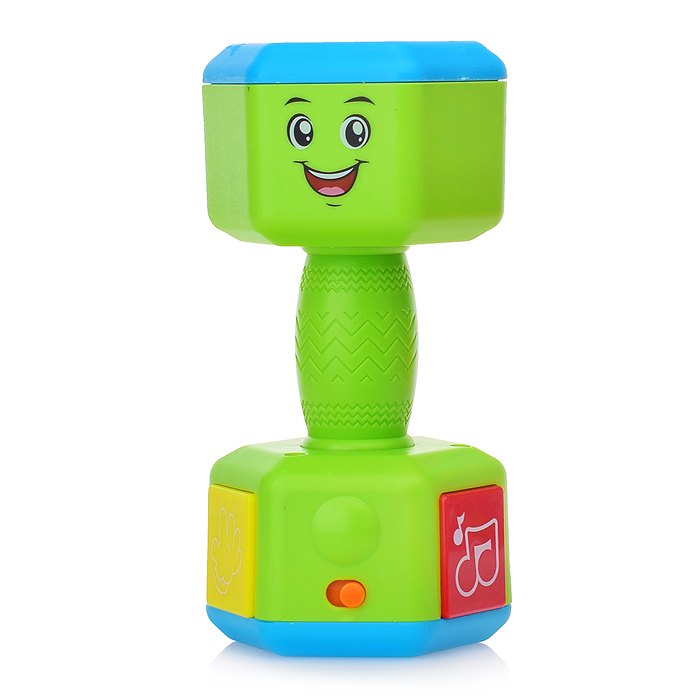 Погремушка MBX04-1 "Гантелька" на батарейках, в коробке