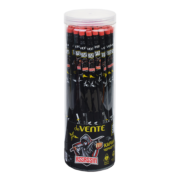 Карандаш чернографитный "SuperHero. Assassin" HB, диаметр грифеля 2 мм, трёхгранный корпус 