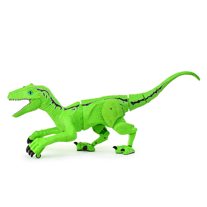 Динозавр K26/219-06312 "Велоцираптор" зеленый, р/у, 27MHz, в коробке