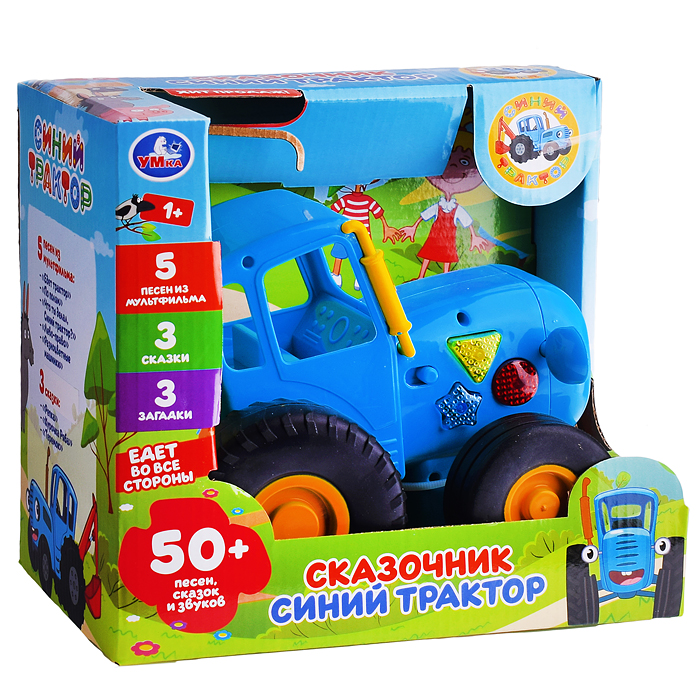 Фото к товару Каталка-сказочник, 5 колесо "Синий Трактор" (50 песен, сказок, звуков. бат.) в коробке Каталка-сказочник, 5 колесо "Синий Трактор" (50 песен, сказок, звуков. бат.) в коробке